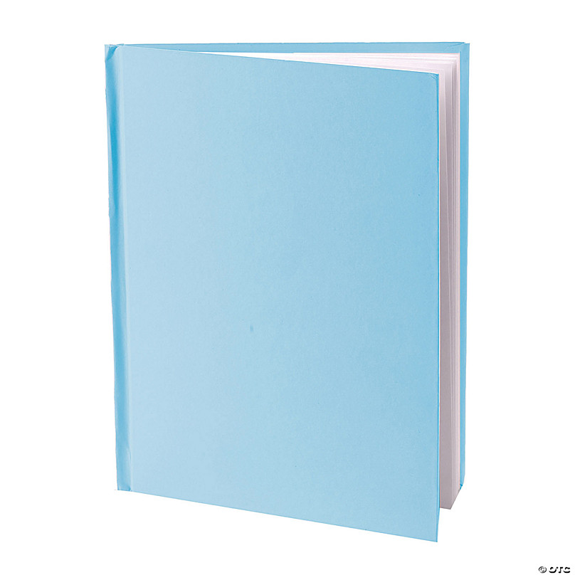 Blue Hardcover Blank Book, White Pages, 11H X 8-1/2W Portrait, 14  Sheets/28 Pages