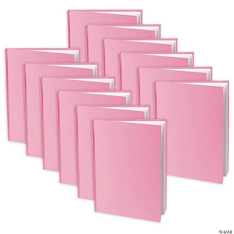 Pink Hardcover Blank Book, White Pages, 8H x 6W Portrait, 14