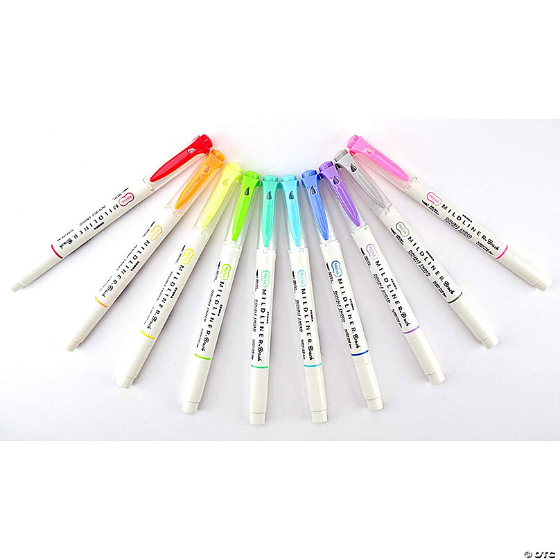 Zebra Mildliner Brush Pen 10 Set Refresh & Friendly