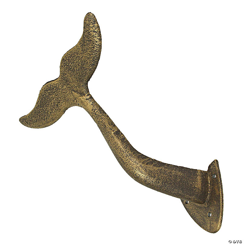 Chesapeake Bay Coastal Color Cast Iron Whale Tail Wall Hook Set 3 Piece Multicolor One Size