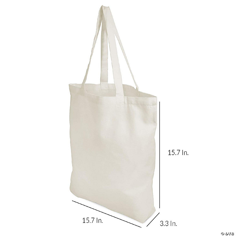 3 Pack of Reusable Canvas Tote Bags for Grocery Shopping (3 Designs, Small,  15x16.5 in)