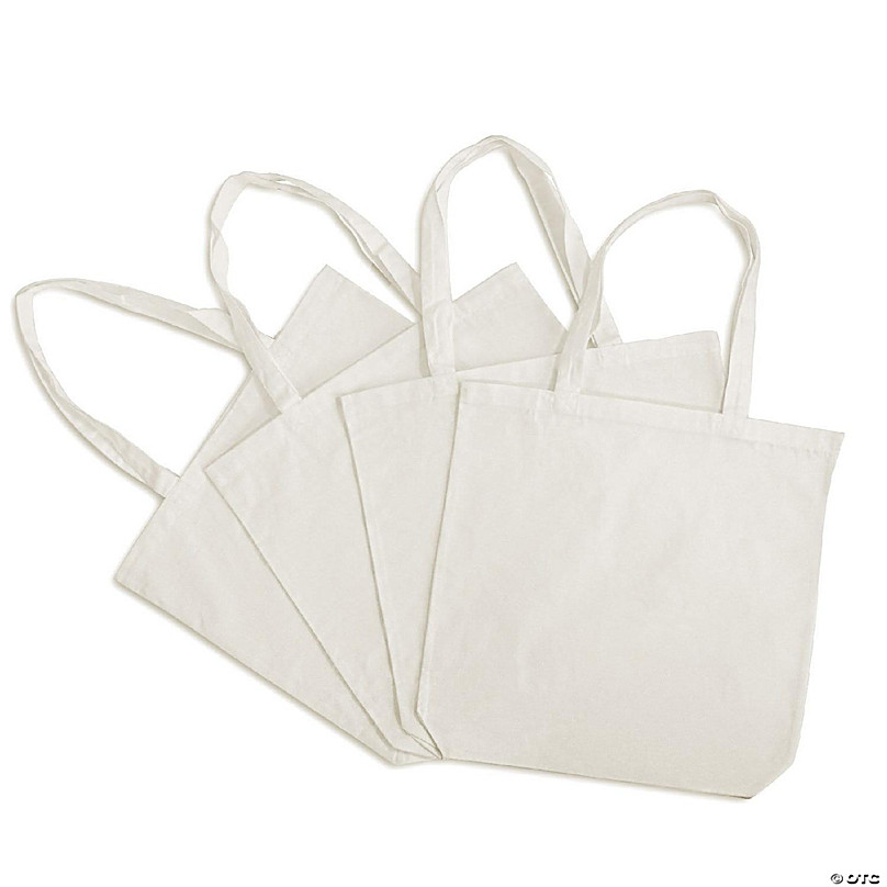 18 x 20 Bulk 12 Pc. Large Plain Canvas Zipper Tote Bags