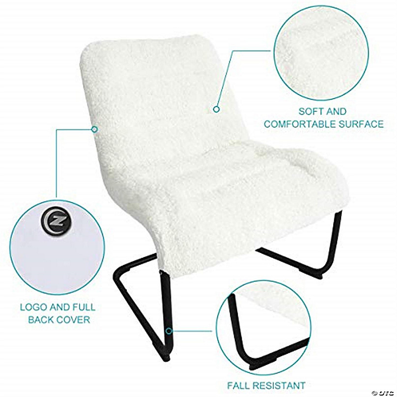 Zenree Comfy Modern Desk Bedroom Dorm Chair, Soft Cushion, Light Frame
