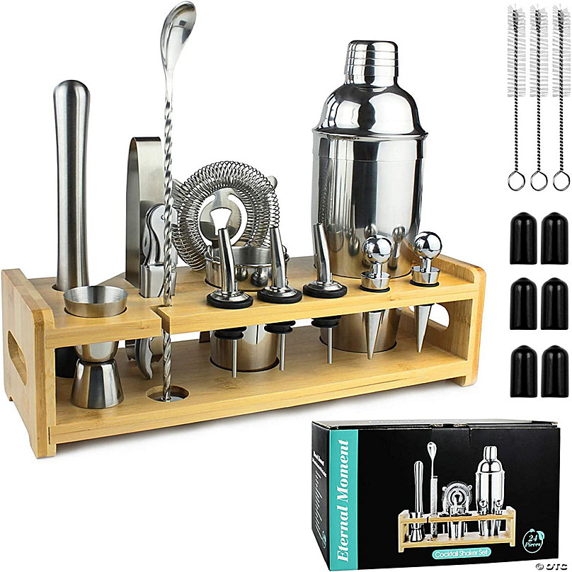 Zulay Kitchen 24 piece Silver Stainless Steel Bartender Set Kit Barware  Z-BRTNDR-KIT-24-PCS - The Home Depot