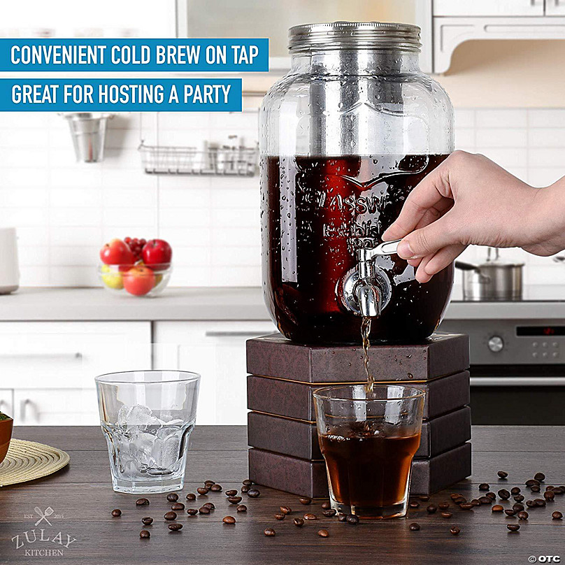 Zulay Kitchen Nitro Cold Brew Maker Keg with Pressure Relieving Valve &  Creamer Faucet