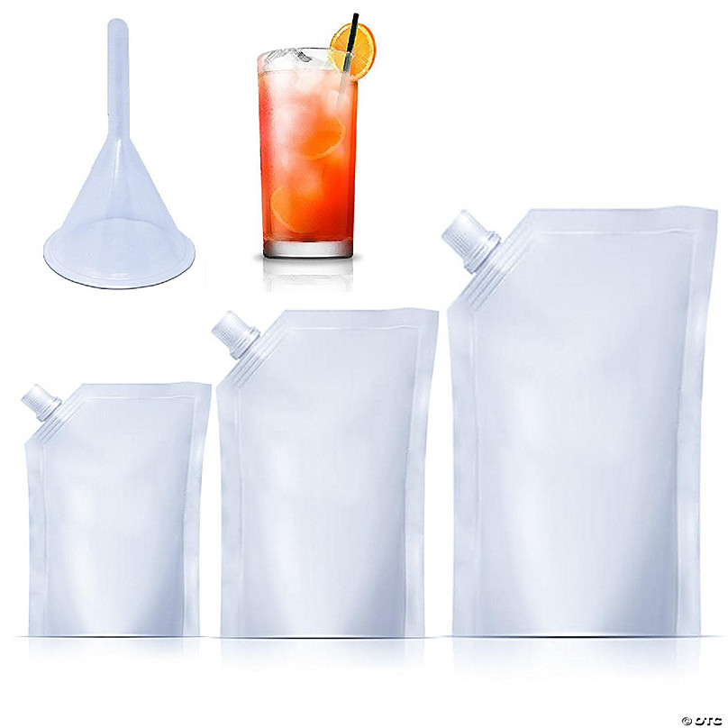 Zulay Kitchen Premium Plastic Flasks For Liquor - Flask for Cruise Fun