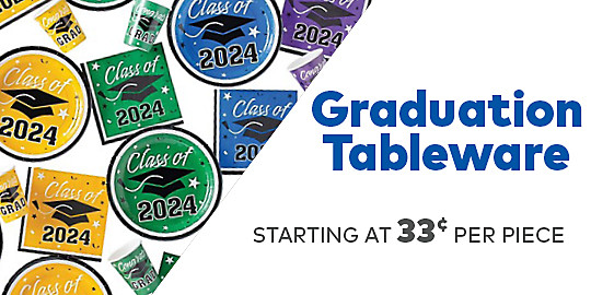 Graduation Tableware - Starting at 33 cents Per Piece