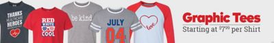 Tees Starting at $7.99 per Shirt