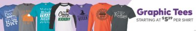Graphic Tees - Starting at $5.39 per Shirt