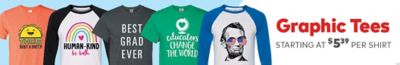 Graphic Tees - Starting at $5.39 per Shirt