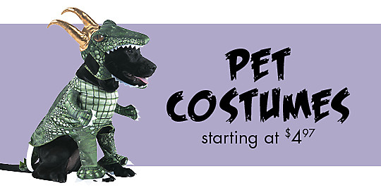 Pet Costumes starting at $9.99