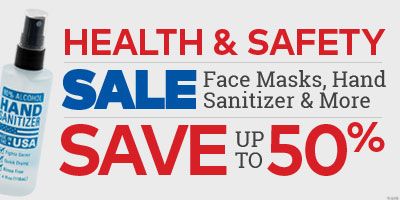 Health & Safetly Sale - Face Masks, Hand Sanitizer & More up to 50% off