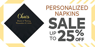 Personalized Napkins Sale - Up to 25% Off