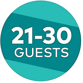 Twenty-one to thirty guests