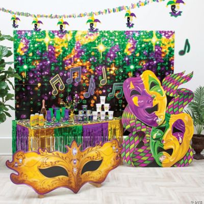 1pc 'Happy Mardi Gras' Mardi Gras Decorations For Home Door Outdoor Decor  (8x8)carnival Party Decorations Mardi Gras Party Decorations Supplies Mar