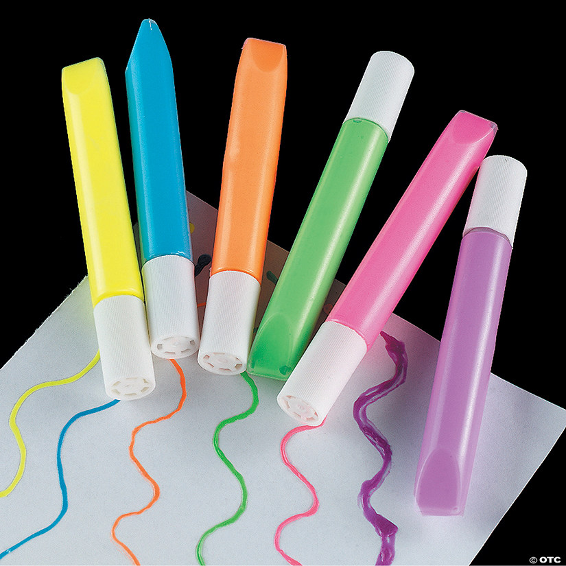 .36-oz. Glow-in-the-Dark Assorted Colors Fabric Paint Pens - Set of 6 Image