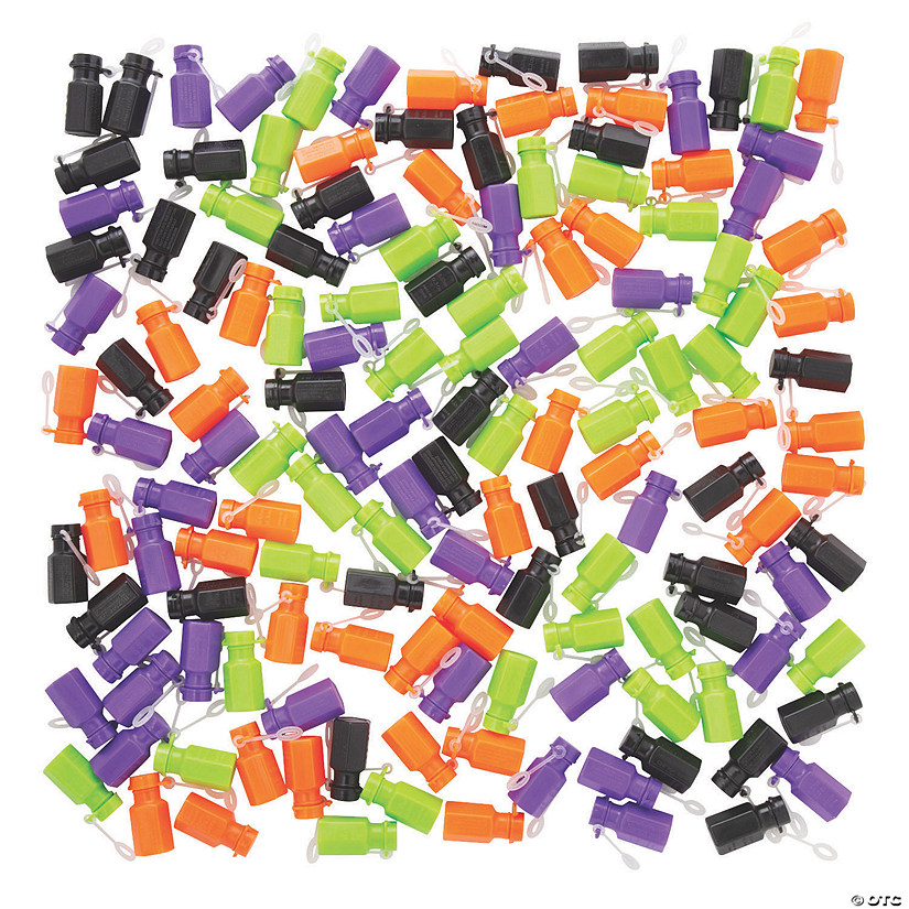 1 1 /2" 3 oz. Bulk 144 Pc. Mini Halloween Colors Bubble Bottles