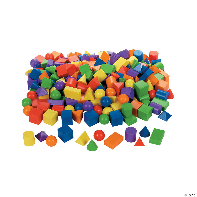 1" - 1 1/2" Bulk 240 Pc. Dynamic 3D Geometric Plastic Shapes Image