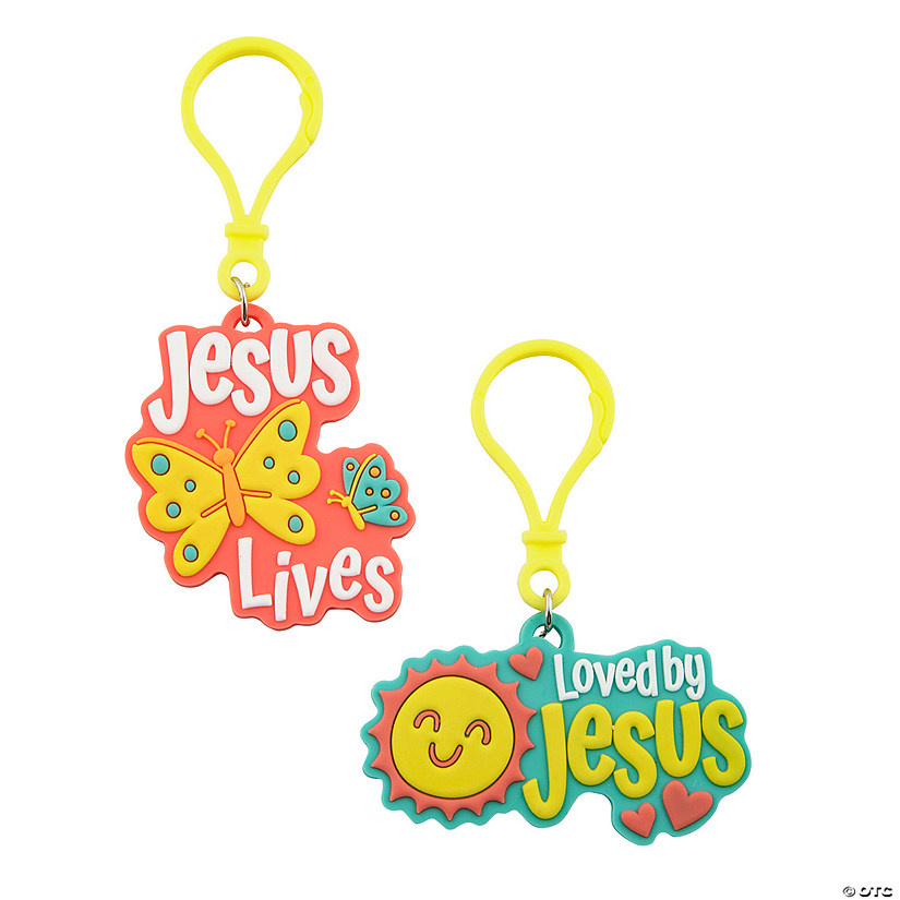 1 1/2" - 2 1/4" Religious Springtime Rubber Backpack Clips - 12 Pc. Image