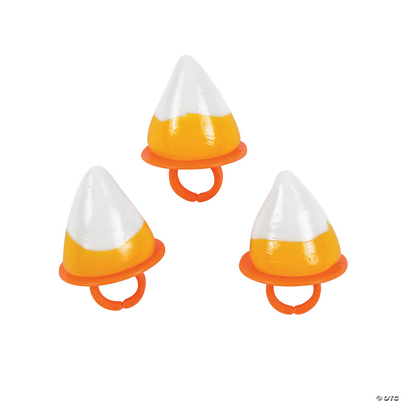 1 1/2" 7 oz. Candy Corn Ring Honey Lollipops - 12 Pc. Image