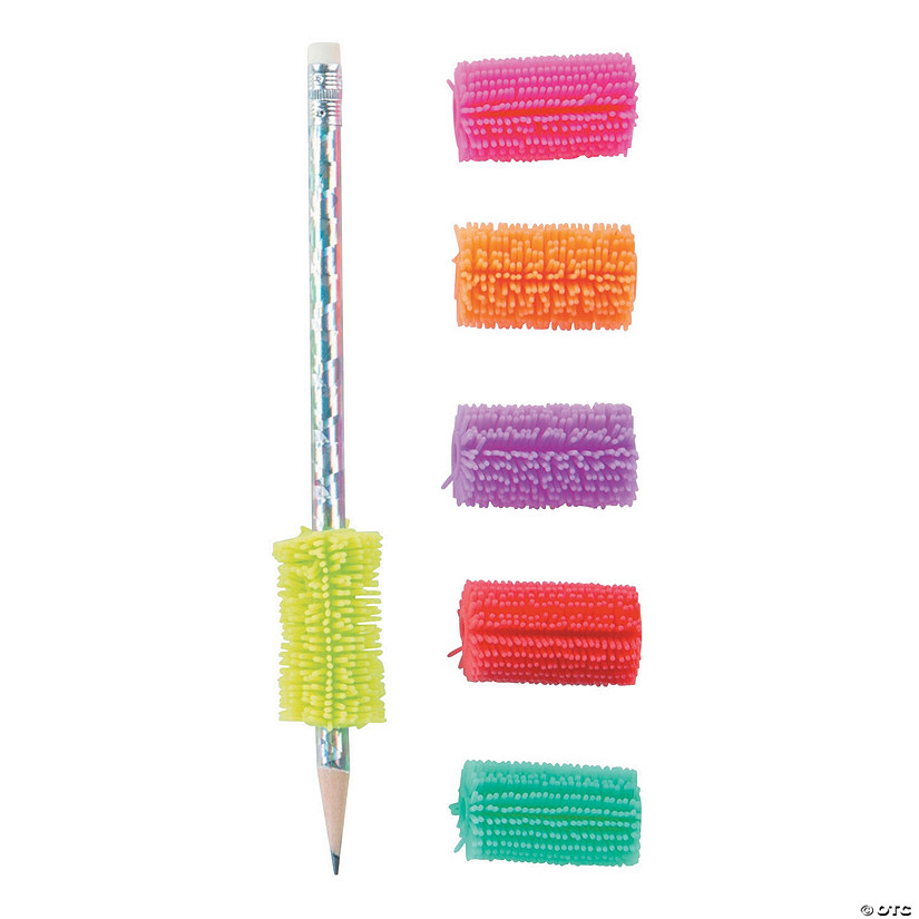 1 1/2" Bulk 100 Pc. Kushy Squishy Bright Rubber Pencil Grips Image