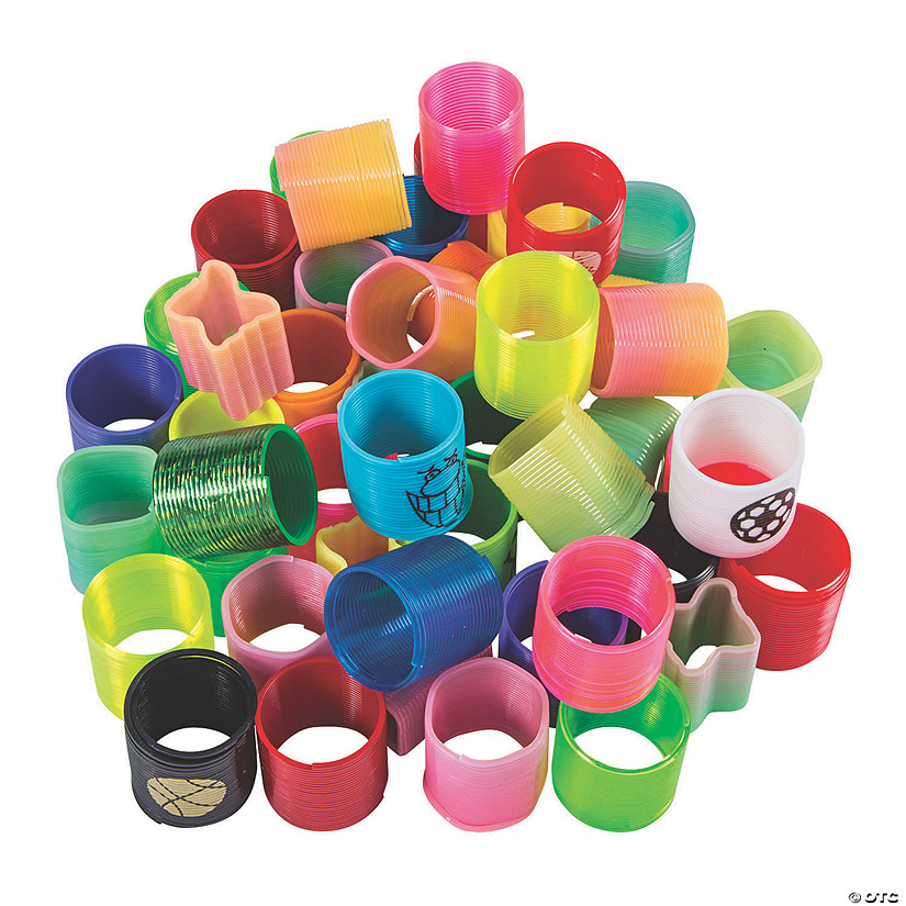 1 1/2" Bulk 100 Pc. Mini Multicolor Plastic Magic Spring Assortment Image