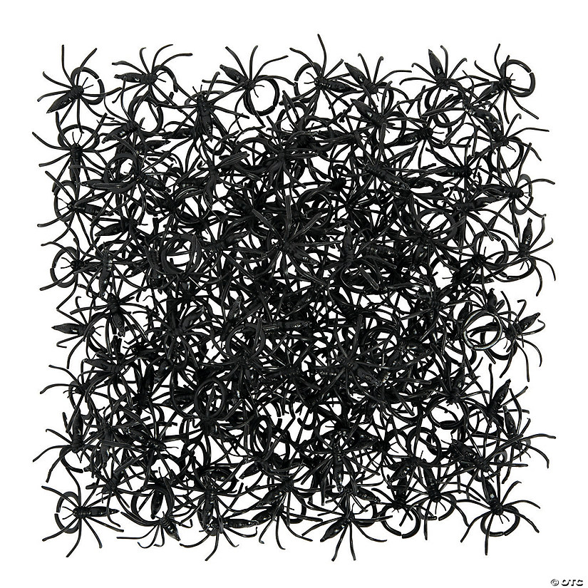 1 1/2" Bulk 144 Pc. Black Plastic Spider Ring Novelty Jewelry Image