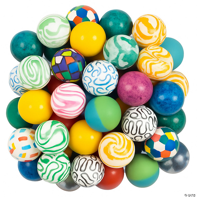 1 1/2&quot; Bulk 48 Pc. Mini Multicolor Rubber Bouncy Ball Assortment Image