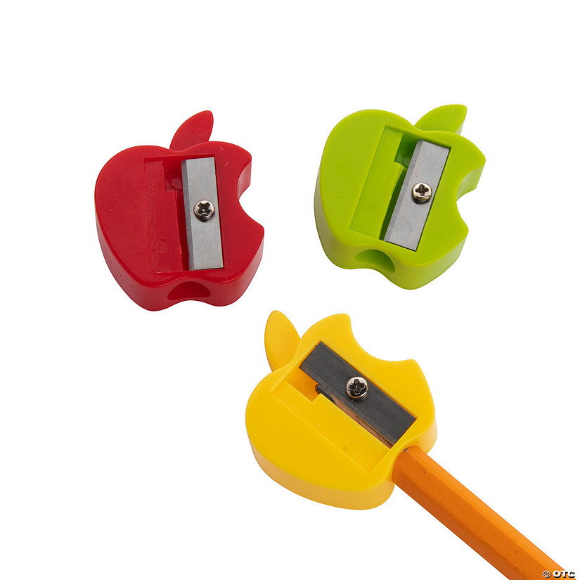 1 1/2" Bulk 72 Pc. Apple-Shaped Plastic Pencil Sharpeners Image