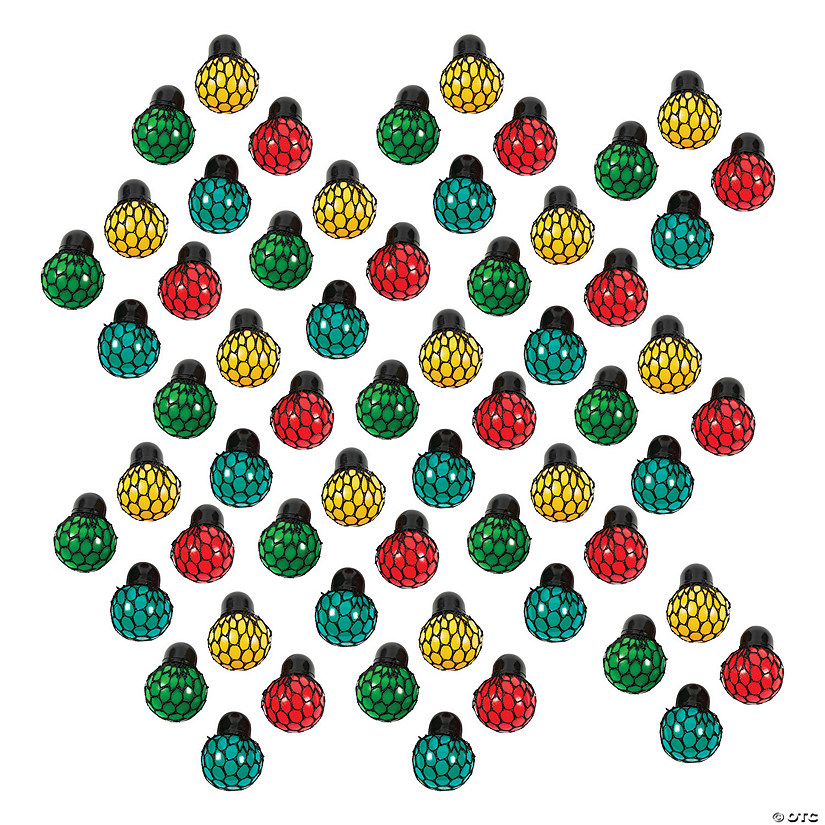 1 1/2&quot; Bulk 72 Pc. Mini Color-Changing Vinyl Mesh Squeeze Balls Image