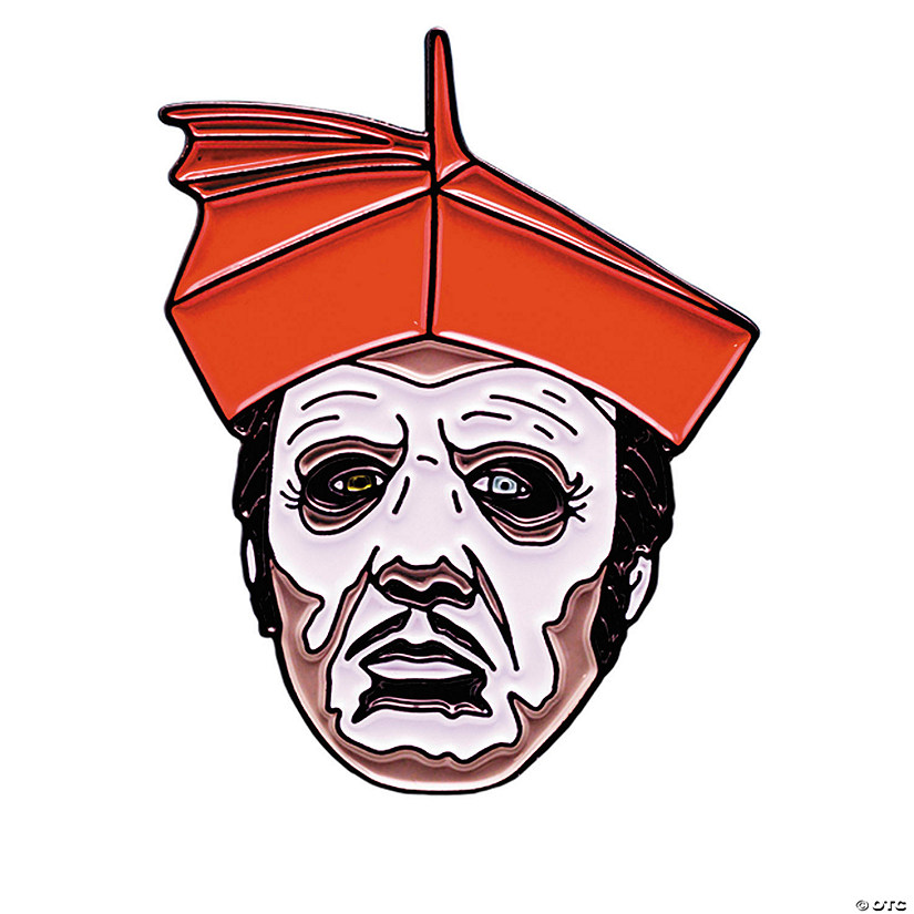 1 1/2" Ghost Cardinal Copia Character Face Full-Color Enamel Pin Image