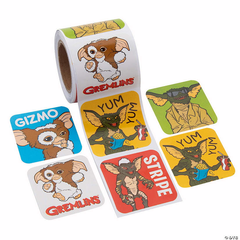 1 1/2&quot; Gremlins&amp;#8482; Gizmo &amp; Gremlin Characters Sticker Roll - 100 Pc. Image