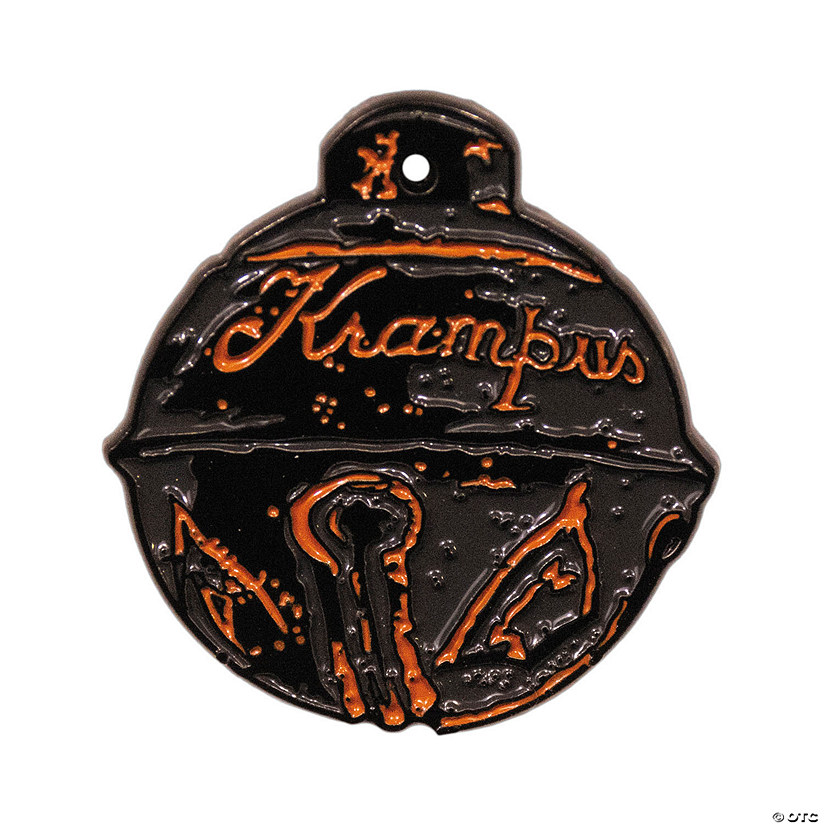 1 1/2" Krampus&#8482; Bell Ornament Full-Color Enamel Pin Image