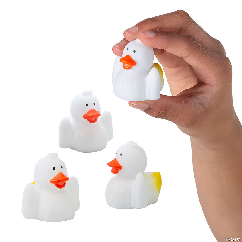 1 1/2" Mini Halloween Ghost Rubber Ducks in White Sheets &amp;#8211; 24 Pc.  Image