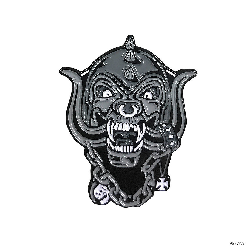 1 1/2" Mot&#246;rhead Warpig Monster Face Enamel Pin Image