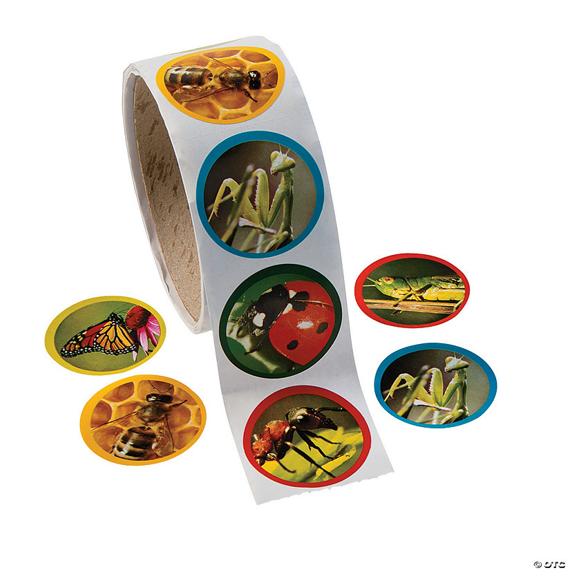 1 1/2" Realistic Bug Photo Paper Sticker Roll - 100 Pc. Image