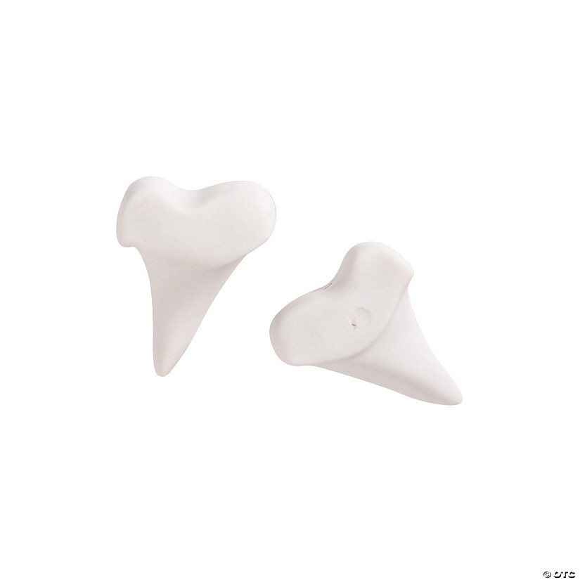 1 1/2" White Shark Tooth-Shaped Rubber Erasers - 24 Pc. Image