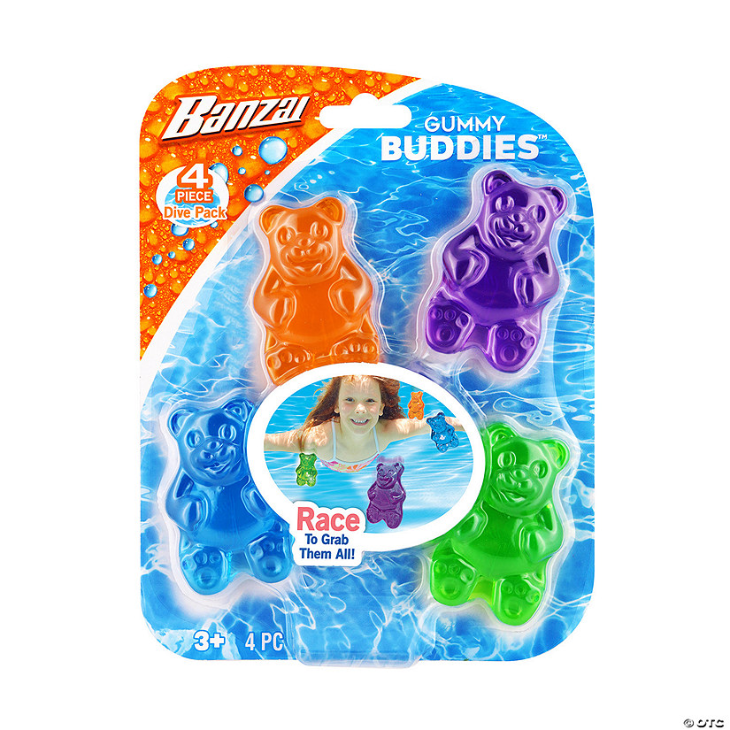 1 1/2" x 2 1/2" Gummy Buddies&#8482; Candy Bear Water Dive Toys - 4 Pc. Image