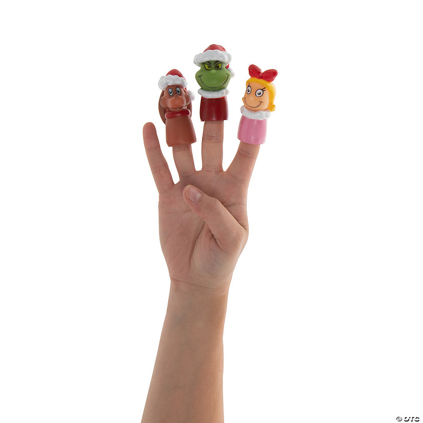 1 1/2" x 2 1/2" Mini Dr. Seuss&#8482; The Grinch Vinyl Finger Puppets - 24 Pc. Image