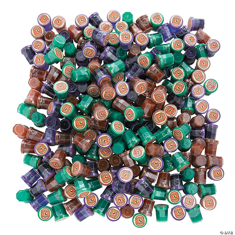 1 1/4&quot; Bulk 240 Pc. Mini Witch&amp;#8217;s Potion Plastic Tubs of Slime Image
