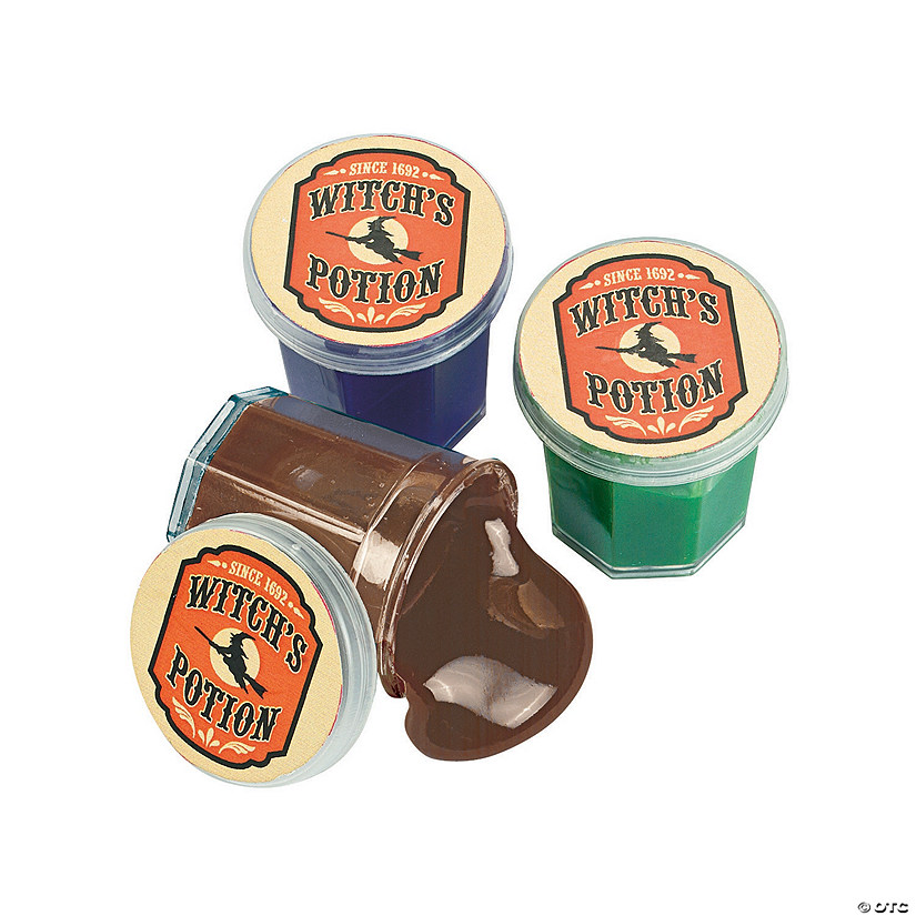 1 1/4" Bulk 48 Pc. Mini Witch&#8217;s Potion Plastic Tubs of Putty Image
