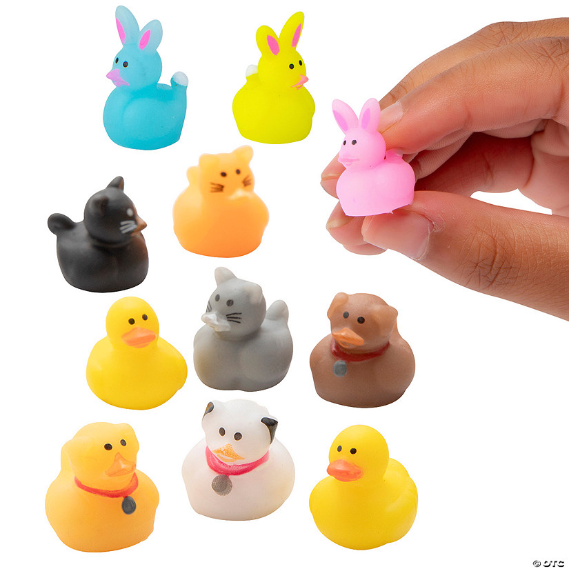 1/2" - 3/4" Bulk 72 Pc. Micro Rubber Duck Assortment Image