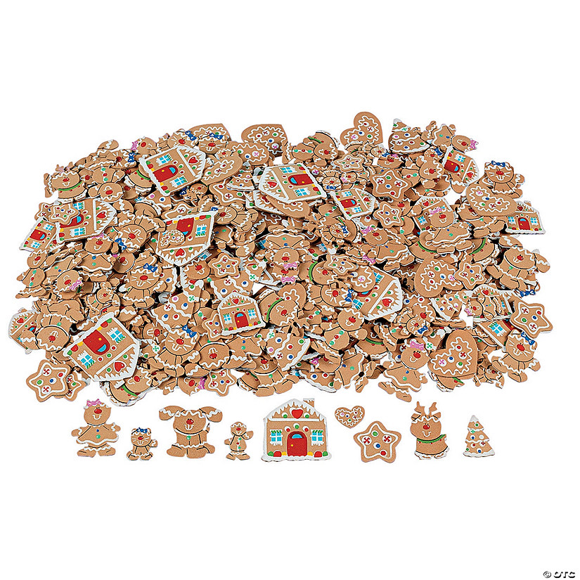 1" - 2" Bulk 500 Pc. Fabulous Foam Self-Adhesive Gingerbread Shapes Image