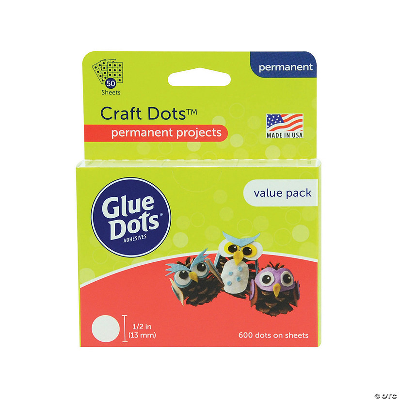 1/2" GlueDots&#174; Clear Adhesive Dots - 600 Pc. Image