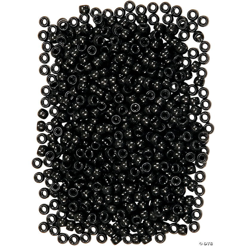 1/2 Lb. of Black Pony Beads - 1000 Pc. Image