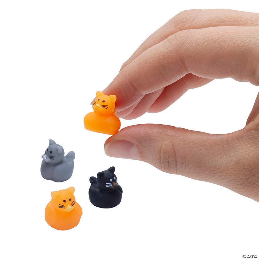 1/2" Micro Adorable Cat Rubber Ducks - 24 Pc. Image