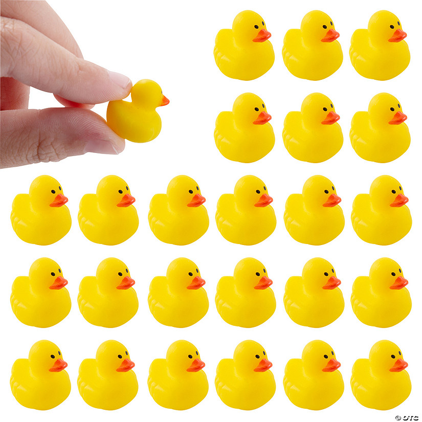 1/2" Yellow Classic Micro Rubber Ducks - 24 Pc. Image