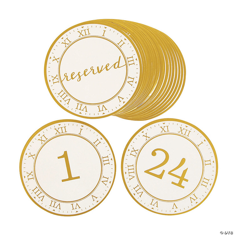 1 24 Clock Face Table Numbers Oriental Trading