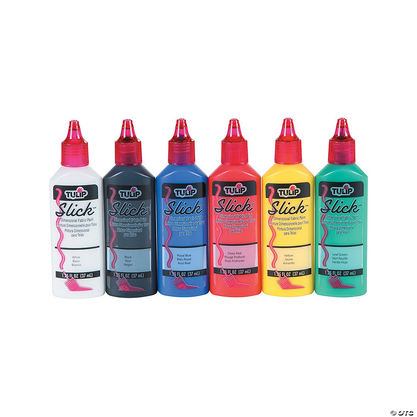 1.25-oz. Tulip<sup>&#174;</sup> Slick Assorted Colors Dimensional Fabric Paint - Set of 6 Image