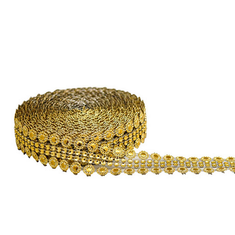 1.25" x 10 Yards Gold / Gold Mesh Wrap Image